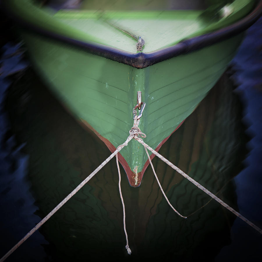 Boat Photograph - Green Boat by Joana Kruse