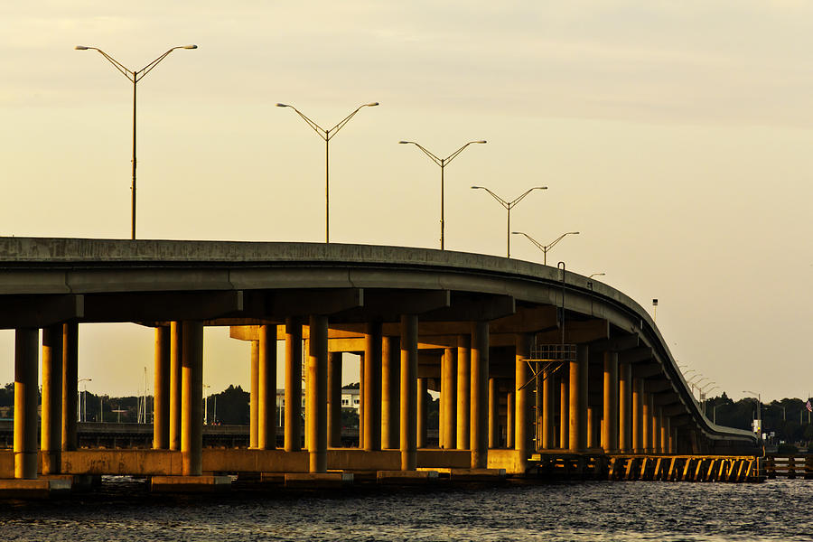 Tampa Photograph - Green Bridge To Palmetto by Nicholas Evans