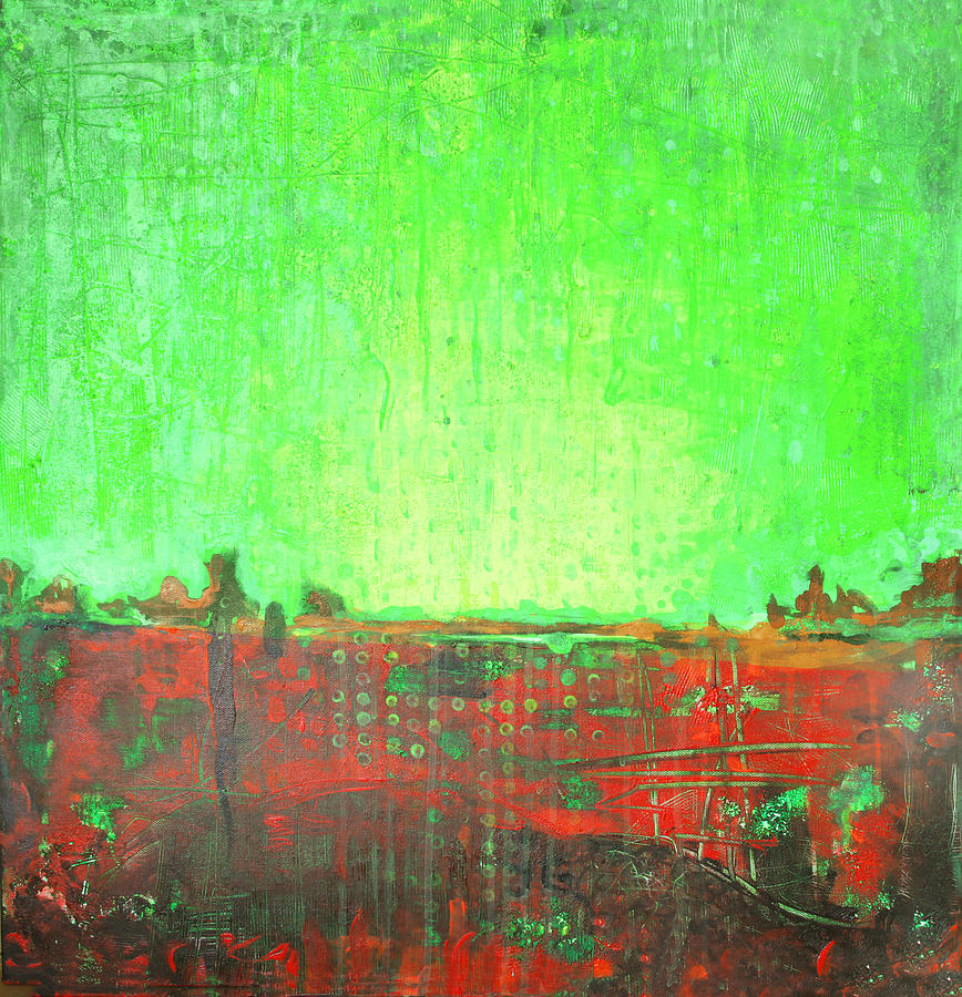 Landscape Painting - Green Day by Lolita Bronzini