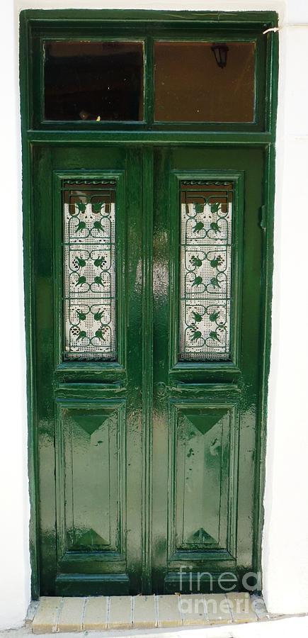 Lace Photograph - Green Door III by Therese Alcorn