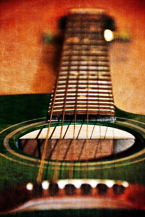 Music Photograph - Green Gibson by Angelina Tamez