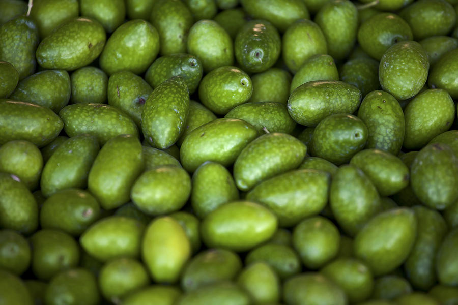 Fruit Photograph - Green Olives by Joana Kruse