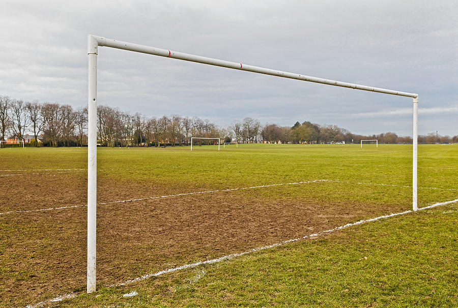 Football Photograph - Green Park Soccer Pitch by Kantilal Patel