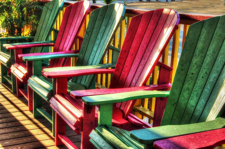 Green Red Green Red Green chair Digital Art by Michael Thomas