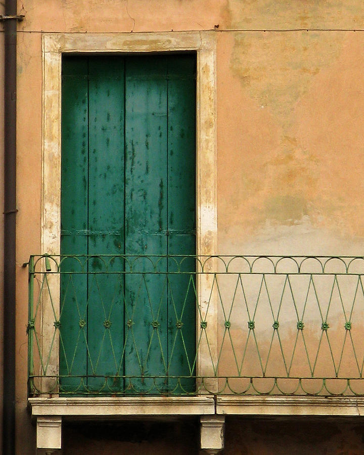 Green Shutters and Balcony in Padua Italy Photograph by Greg Matchick ...