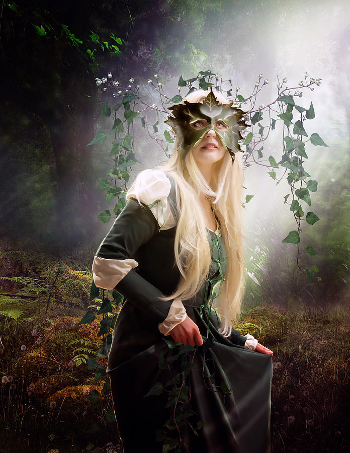 Green Woman Digital Art by Karen Howarth