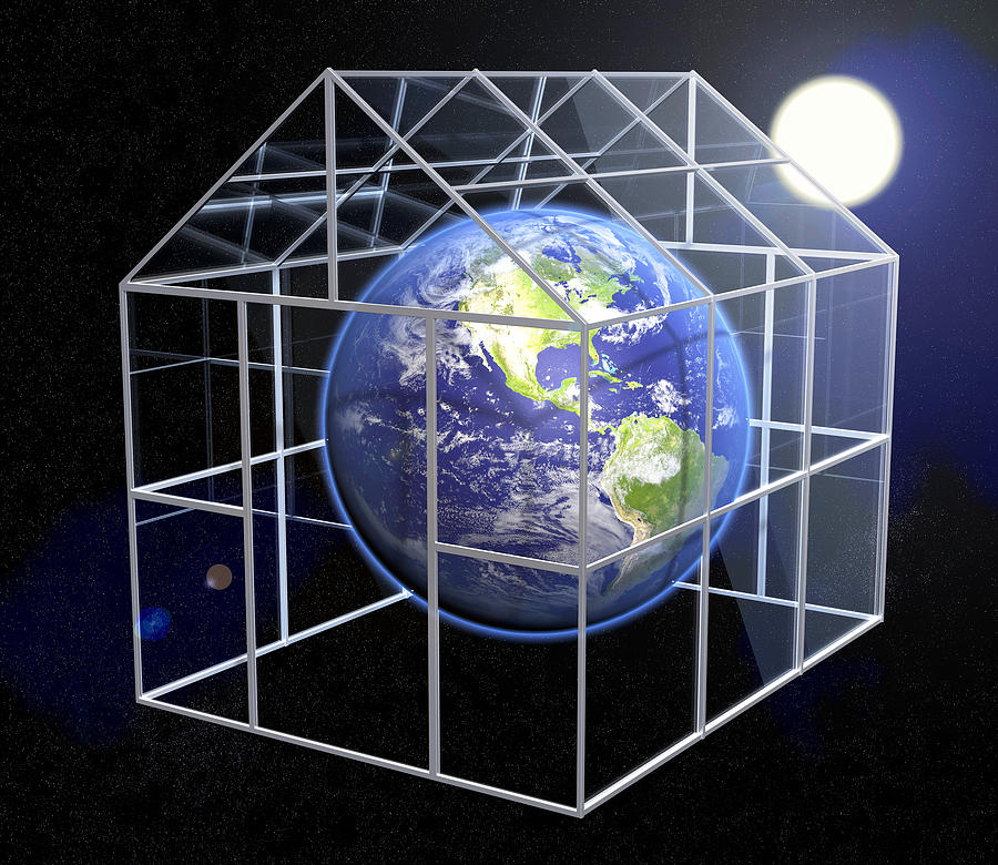 Planet Photograph - Greenhouse Effect, Conceptual Image by Roger Harris