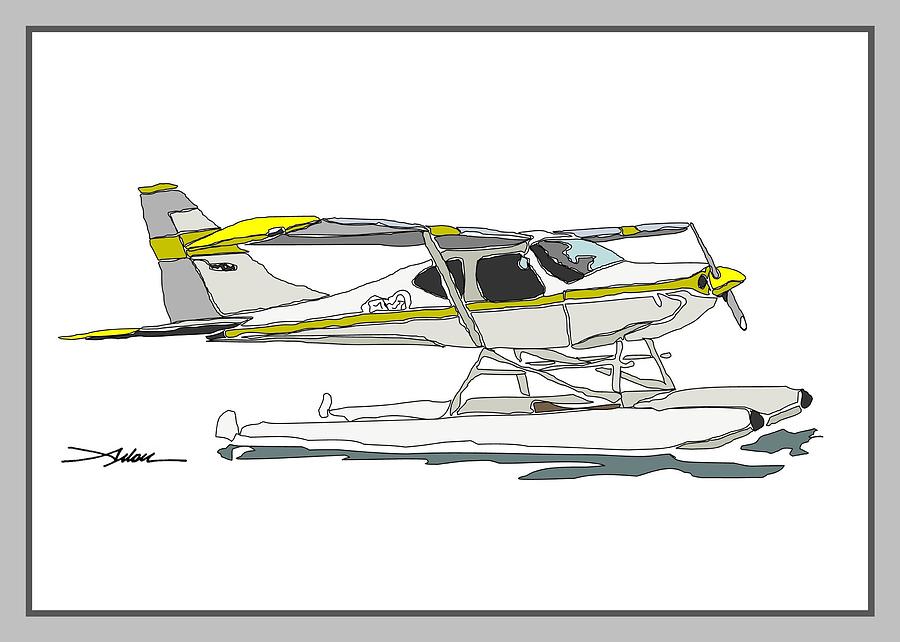 Glastar Floatplane Drawing by Arlon Rosenoff Fine Art America