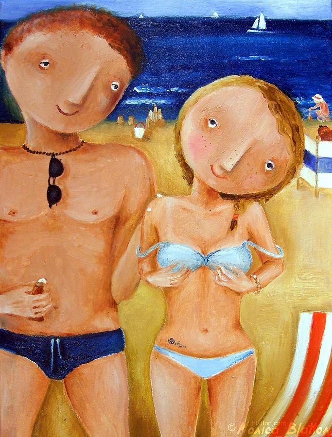 Holiday Painting - Greetings From Sea by Monica Blatton