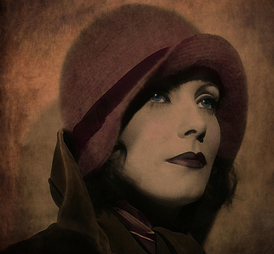 Portrait Digital Art - Greta Garbo by Marie Gale
