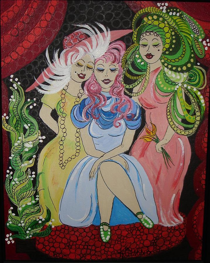 Gretchen Dorothy and Pamela Painting by Kathleen Bellows