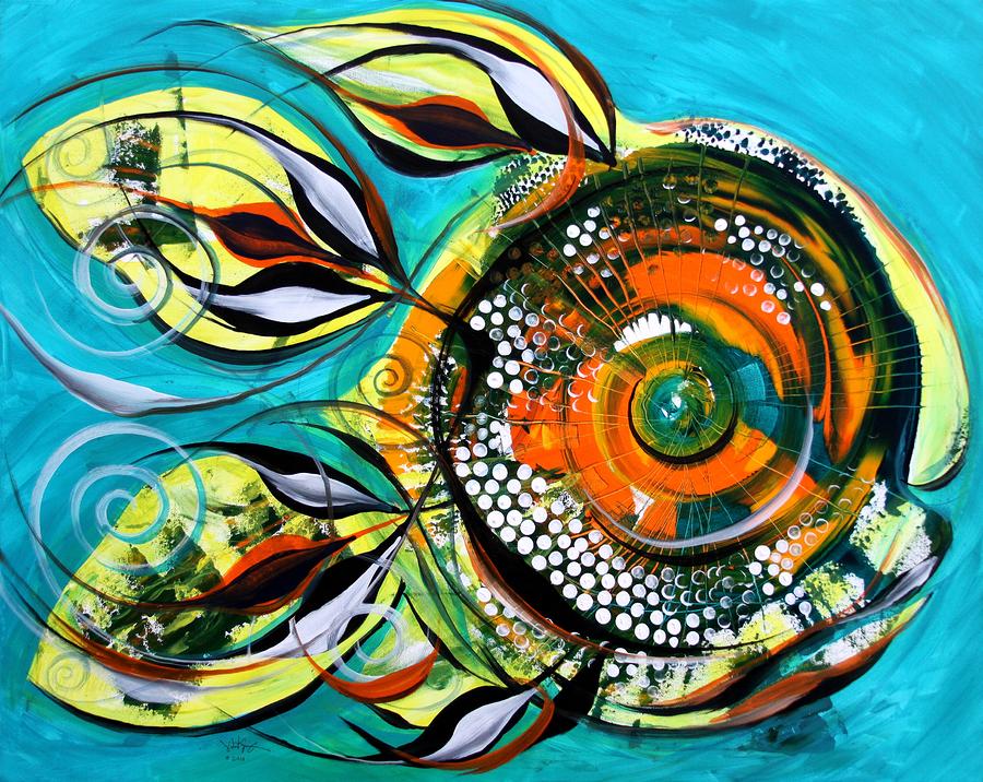 Gretchen Fish A Citrus Twist Painting by J Vincent Scarpace