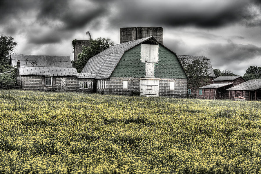 Farm Photograph - Grey Scale by JC Findley