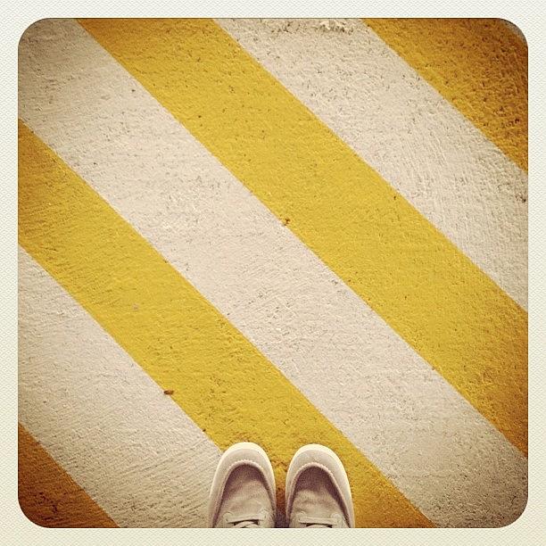 Space Photograph - Grey Shoes Day! #grey #yellow #white by Gabriel Kang