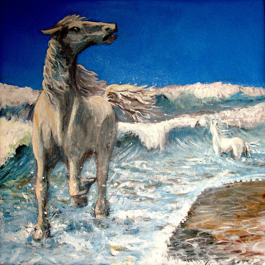 Grey Stallion Painting by Graham Keith - Fine Art America