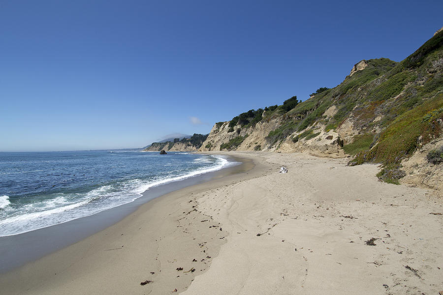 Nature Photograph - Greyhound Rock State Beach Panorama - Santa Cruz - California by Brendan Reals