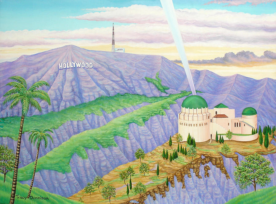 Griffith Observatory Painting by Tracy Dennison