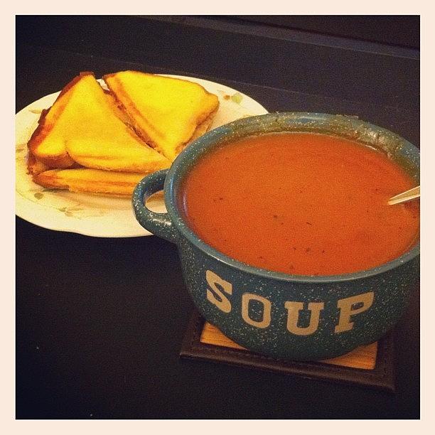 Soup Photograph - Grilled Cheese & Tomato Soup by Craig Kempf