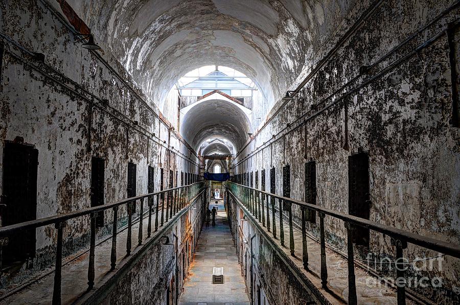 Grim Cell Block in Philadelphia Eastern State Penitentiary Photograph by Gary Whitton