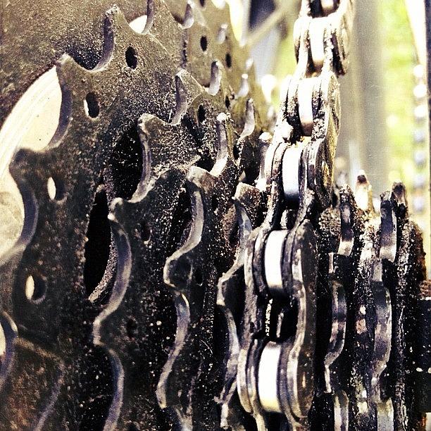 Grease Movie Photograph - Grinding #gears, #bike #chain #metal by Stevie Carlyle