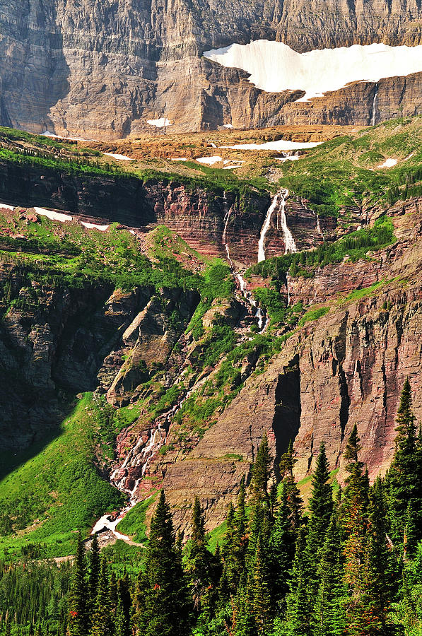 Glacier National Park Photograph - Grinnell Falls by Greg Norrell