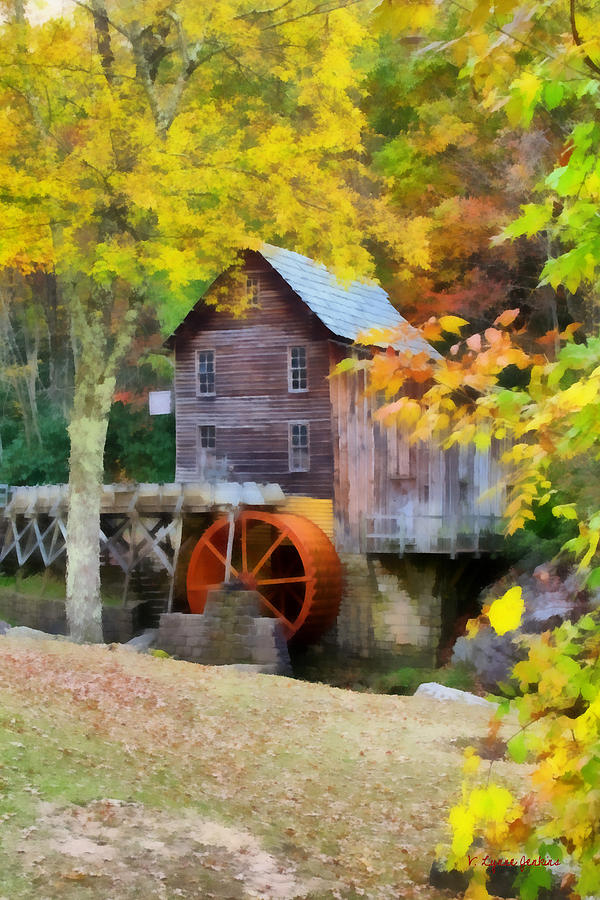 Grist Mill Painting by Lynne Jenkins