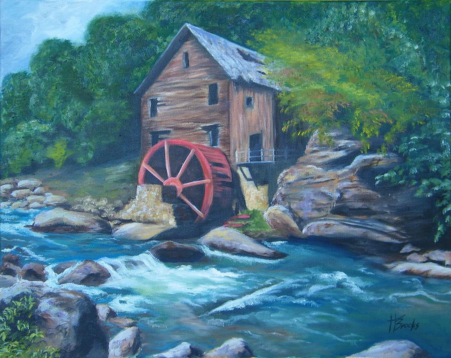 Grist Mill Painting - Grist Mill by Tersia Brooks