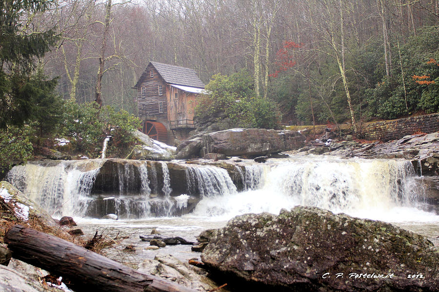 Tree Photograph - Gristmill at Babcock State Park by Carolyn Postelwait