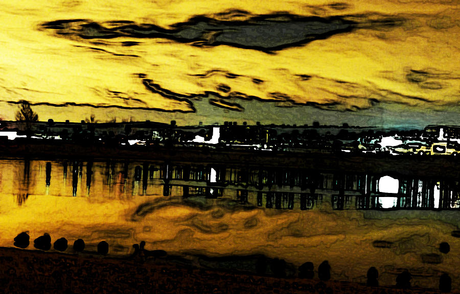Abstract Digital Art - Autrey Reservoir by Bill Kennedy Abstract Digital Art - Autrey Reservoir by Bill Kennedy
