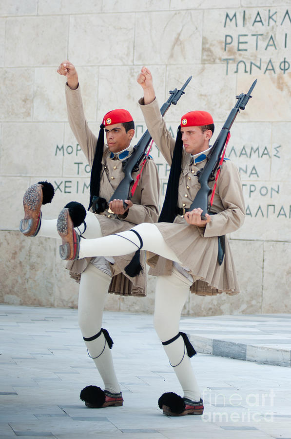 Guards parade at Syntagma square Photograph by Andrew  Michael