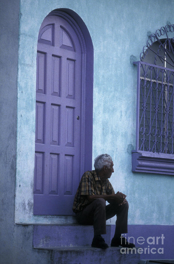 Guatemala Blue Man Photograph by John  Mitchell