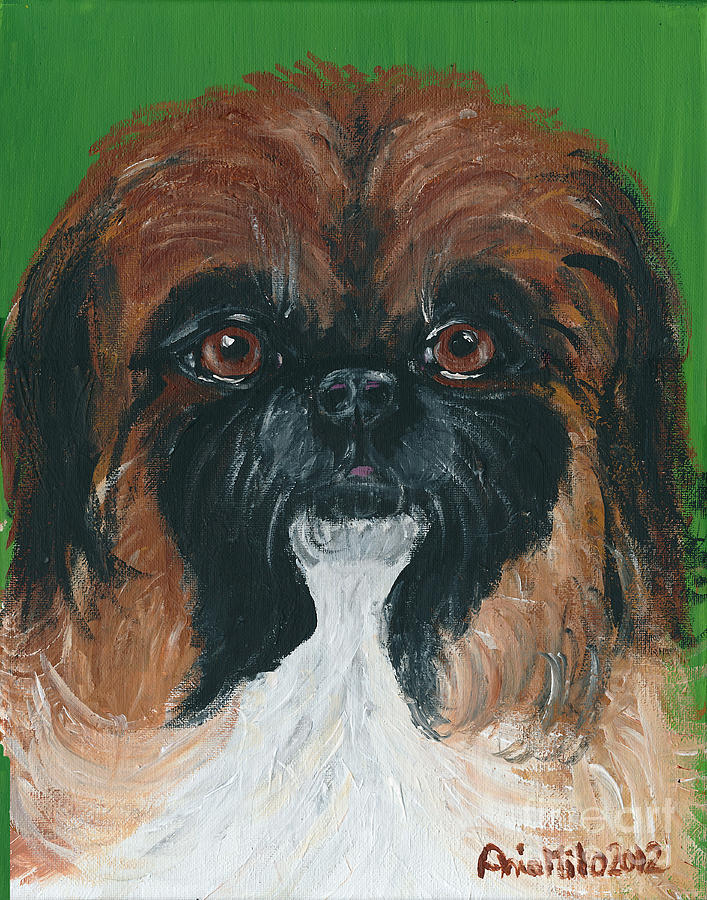 Gucci the Peke Painting by Ania M Milo
