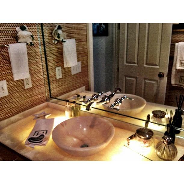Architecture Photograph - Guest #bathroom Gold.  #iphone4s by Elza Hayen