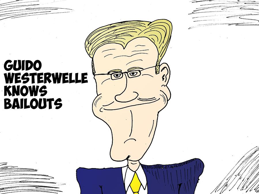 Guido Westerwelle Caricature Mixed Media By Optionsclick Blogart Pixels