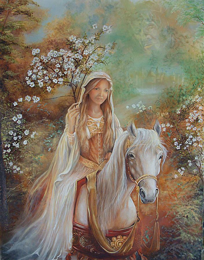 Fantasy Painting - Guinevere by Penny Golledge