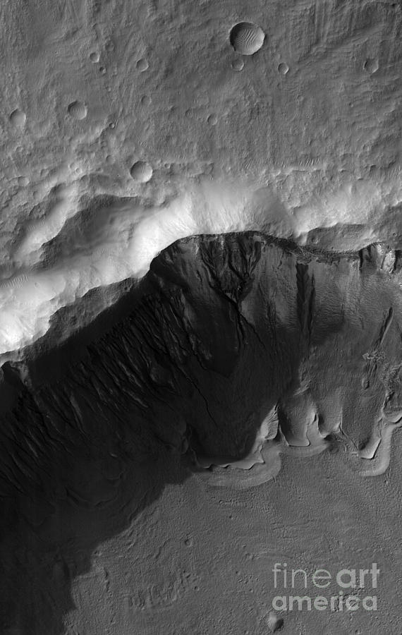 Gullies And Arcuate Ridges, Mars Photograph by Nasa