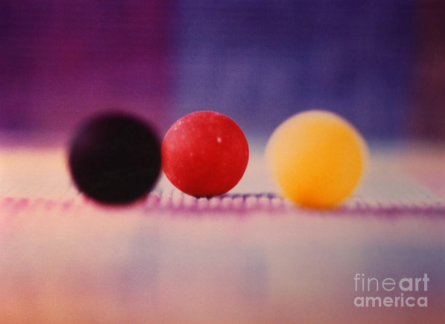 Gumballs On Placemat Photograph by Christine Perry