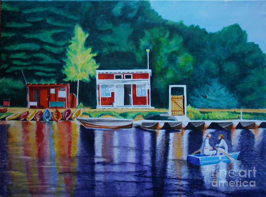 GVL Boaters Painting by Linda Gustafson-Newlin