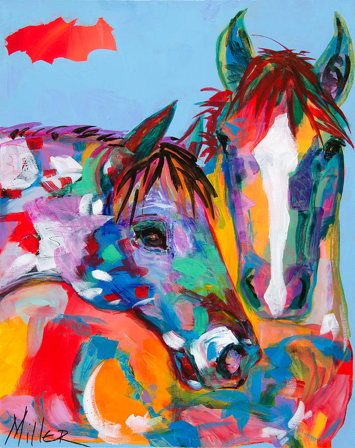 Horse Painting - Gypsies by Tracy Miller