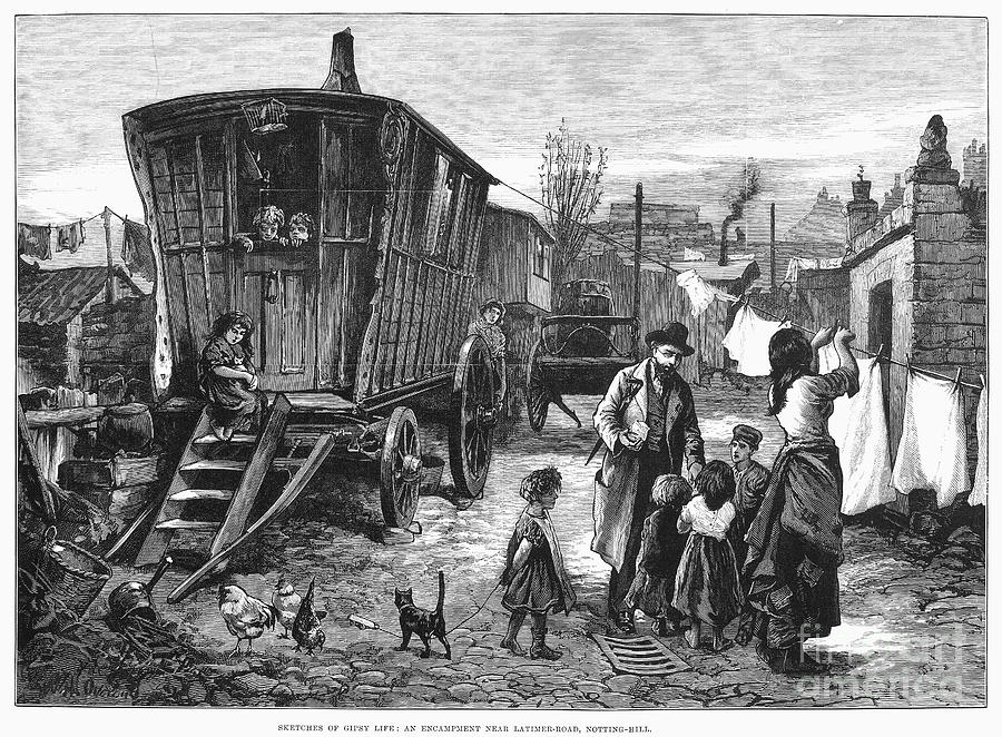 Gypsy Encampment, 1879 Photograph by Granger