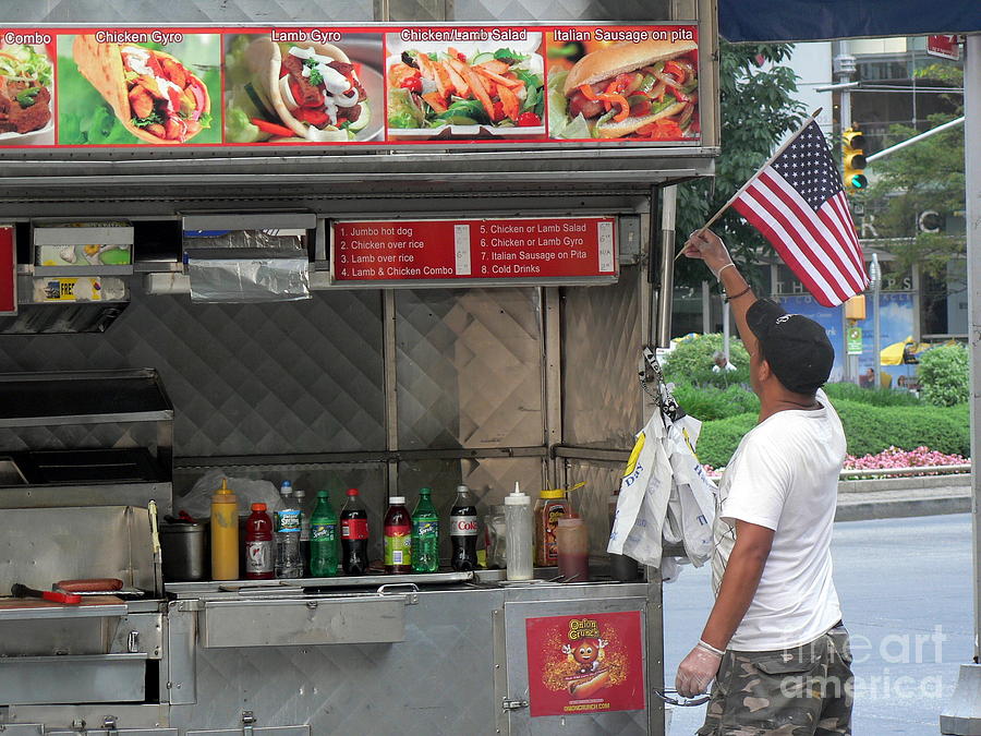 Gyros and the American Flag Photograph by Elizabeth Fontaine-Barr