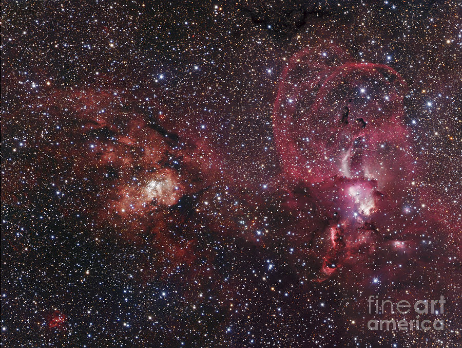 Space Photograph - H II Regions Ngc 3603 And Ngc 3576 by Robert Gendler