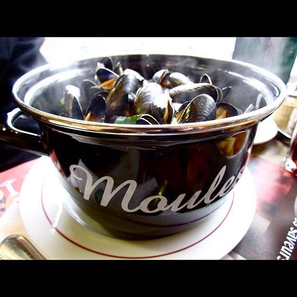 Paris Photograph - Had These #whitewine #mussels In #paris by Dorcas Pang