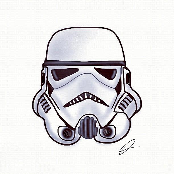 Stormtrooper Photograph - Had To Be Done I Suppose. #sketch by Tom Easen