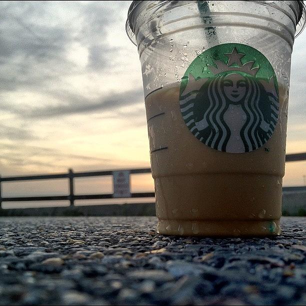Sunset Photograph - Had To Get In My #starbucks #sunset by Joshua Waguespack