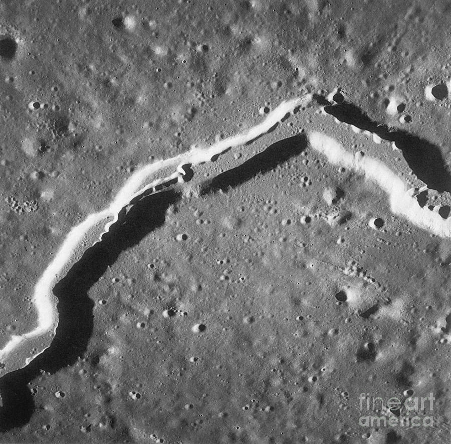 Hadley Rille On The Moon, Apollo 15 Photograph by Science Source