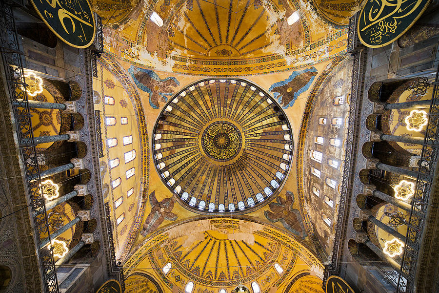 Byzantine Photograph - Hagia Sophia Ceiling by Artur Bogacki