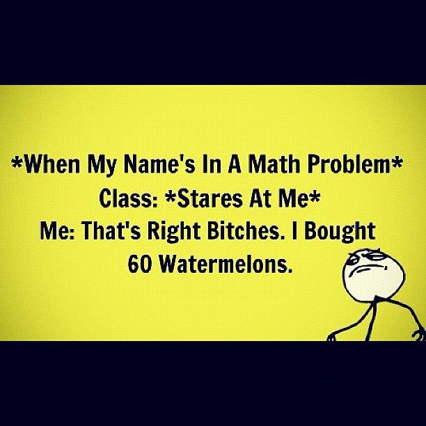 Watermelon Photograph - Haha. #haha #math #problem #60 #class by Katrina McDonald