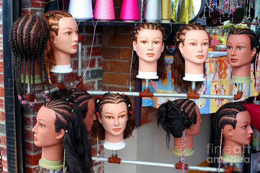 Hairstyles On Mannequins Photograph by Susan Stevenson