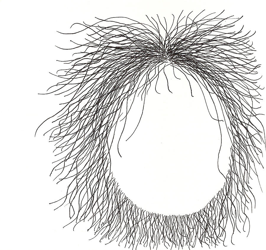 Egg Drawing - Hairy Egg by Phil Burns
